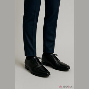 Kenneth Cole Unlisted Lesson Plan Black Cap Toe Oxford Shoes Mens Size 9.5